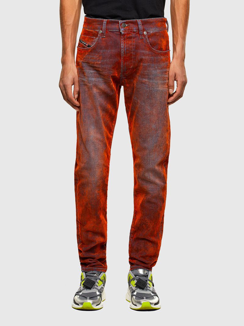 Jeans Slim Diesel D-Strukt 069tl Homem - Vermelhas MYJTC-4831